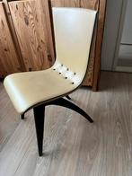 Design eetkamerstoel jaren 50 'Swing chair', Huis en Inrichting, Stoelen, Ophalen, Gebruikt, Wit, Leer