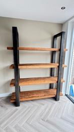 Industriële boekenkast mango hout, Ophalen, Met plank(en), Industerieel, 150 tot 200 cm
