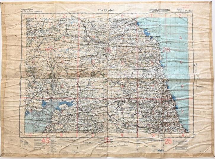 Luftwaffe Schotland/Engeland Fliegerkarte, Verzamelen, Militaria | Tweede Wereldoorlog, Luchtmacht, Overige typen, Duitsland, Verzenden