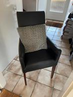 Leren hoge stoel, bruin, suede zijkant, Huis en Inrichting, Stoelen, Ophalen, Gebruikt, Bruin, Leer