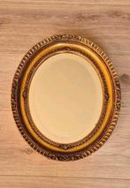 Elegante ovale vergulde oude spiegel, Antiek en Kunst, Antiek | Spiegels, Ophalen, Minder dan 100 cm