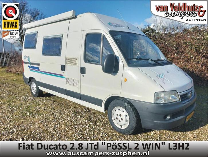 Fiat Ducato 2.8 Jtd "PöSSL 2 Win" L3H2, Caravans en Kamperen, Campers, Bedrijf, tot en met 2, Buscamper of Camperbus, Fiat, Diesel