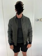 Nep leren jas Zara, Kleding | Heren, Jassen | Winter, Ophalen of Verzenden, Zo goed als nieuw, Groen