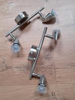 2 metalen plafond spots, Metaal of Aluminium, Ophalen of Verzenden, Zo goed als nieuw, Led