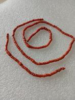 Streng bloedkoralen 72 cm,, Verzenden, Gebruikt, Kraal