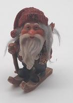 Vintage Noorse Nord Suvenir beeldje Kabouter op skies, Verzamelen, Ophalen of Verzenden, Zo goed als nieuw, Fantasy