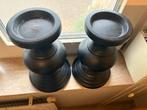 Zwarte Kaarsenstandaards - 30cm hoog, Huis en Inrichting, Woonaccessoires | Kandelaars en Kaarsen, Ophalen, Gebruikt, 25 tot 50 cm