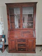 Multifunctionele teak houten kast vitrine, boeken ect, Ophalen, Zo goed als nieuw, 25 tot 50 cm, 200 cm of meer