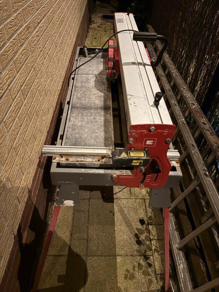 Tegelsnijder, Doe-het-zelf en Verbouw, Gereedschap | Zaagmachines, Zo goed als nieuw, Overige typen, 1200 watt of meer, 70 mm of meer