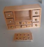 Miniatuur opbergkastje onbewerkt 1:12, Verzamelen, Poppenhuizen en Toebehoren, Ophalen of Verzenden, Nieuw, Decoratie