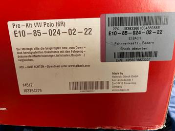 Nieuw in Doos Eibach Pro Verlaging Veren Polo 6R beschikbaar voor biedingen