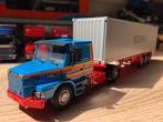 Tekno Scania 142H V8 Torpedo Container chassis, Ophalen of Verzenden, Zo goed als nieuw, Bus of Vrachtwagen, Tekno