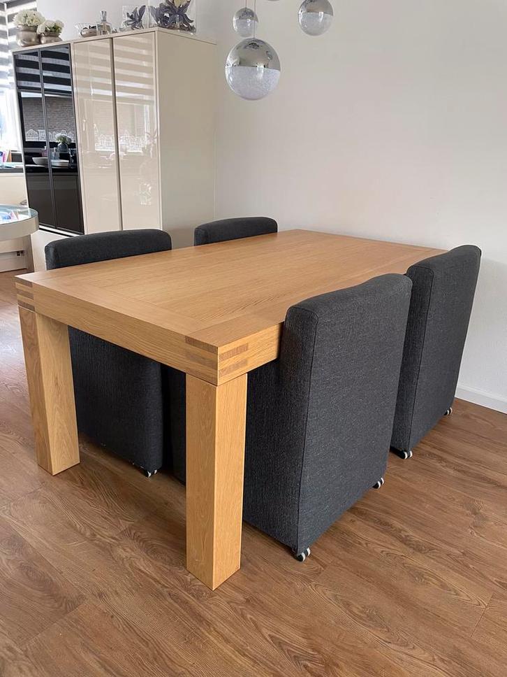 Eettafel clear, Huis en Inrichting, Complete eetkamers, Zo goed als nieuw, 4 tot 6 stoelen, Ophalen