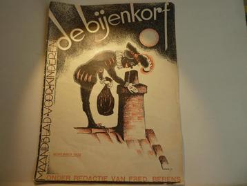 GROTE FOLDER van nov. 1932 :  DE BIJENKORF (maandblad kind) beschikbaar voor biedingen