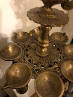 Bronzen olielamp met vogel en belletjes, Ophalen of Verzenden, Brons