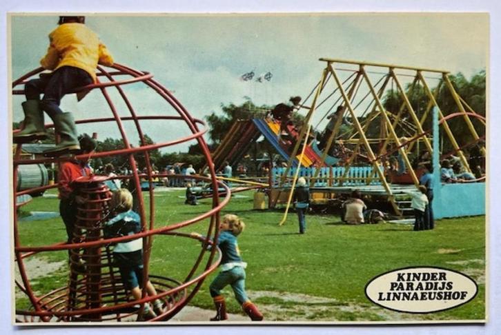 Kinderparadijs Linnaeushof grote speeltuin gondel schommel, Verzamelen, Ansichtkaarten | Nederland, Ongelopen, Noord-Holland, 1960 tot 1980