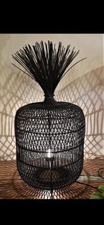 Zwarte gevlochten lamp, Overige materialen, 50 tot 75 cm, Nieuw, Ophalen of Verzenden