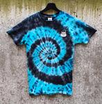 Blauw - zwart spiral tie dye met ragdoll kat t-shirt maat XS, Nieuw, Ophalen of Verzenden, Maat 46 (S) of kleiner, Spiral Creaties