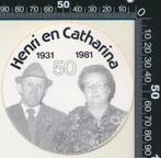 Sticker: Henri en Catharina - 50 Jaar getrouwd, Ophalen of Verzenden