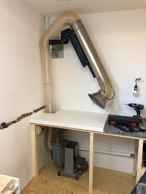 Afzuigarm Stofafzuiging Slakkenhuis motor, Doe-het-zelf en Verbouw, Ventilatie en Afzuiging, Zo goed als nieuw, Ventilator en Afzuiger