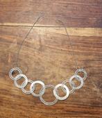 Bijzondere handgemaakte ketting van zilvermix, Ophalen of Verzenden, Zo goed als nieuw, Zilver, Zilver