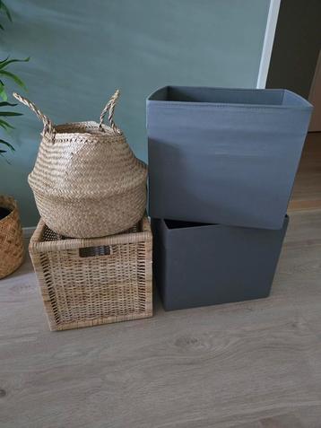 4x Ikea Kallax inzet manden beschikbaar voor biedingen