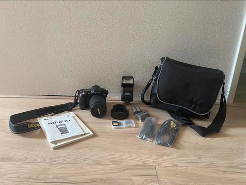Nikon lens+Nikon d80 camera met error+flitser +accessoires, Audio, Tv en Foto, Videocamera's Digitaal, Niet werkend, Camera, Overige soorten