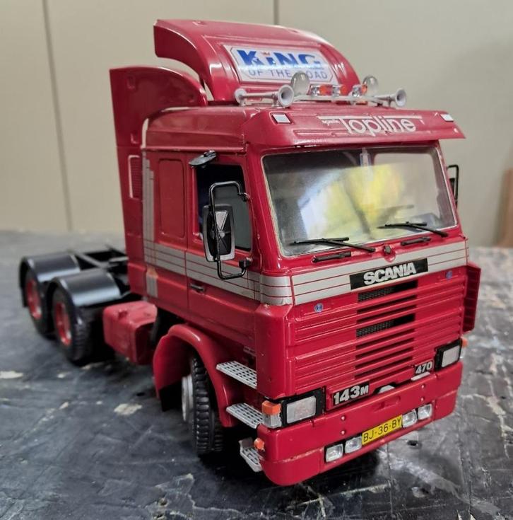 Mooie scania 143 V8 King of the road, Hobby en Vrije tijd, Modelauto's | 1:24, Gebruikt, Bus of Vrachtwagen, Overige merken, Ophalen
