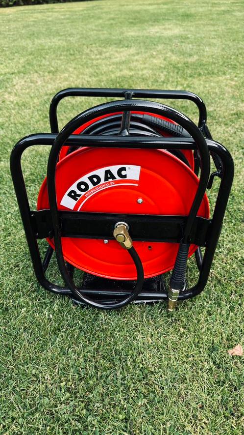 Rodac slanghaspel op draai plateau RA8665 voor compressor, Doe-het-zelf en Verbouw, Compressors, Nieuw, 10 bar of meer, 100 liter of meer