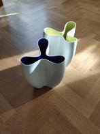 2 design vazen van kunstenaar Frans Ottink, blauw en geel, Ophalen of Verzenden
