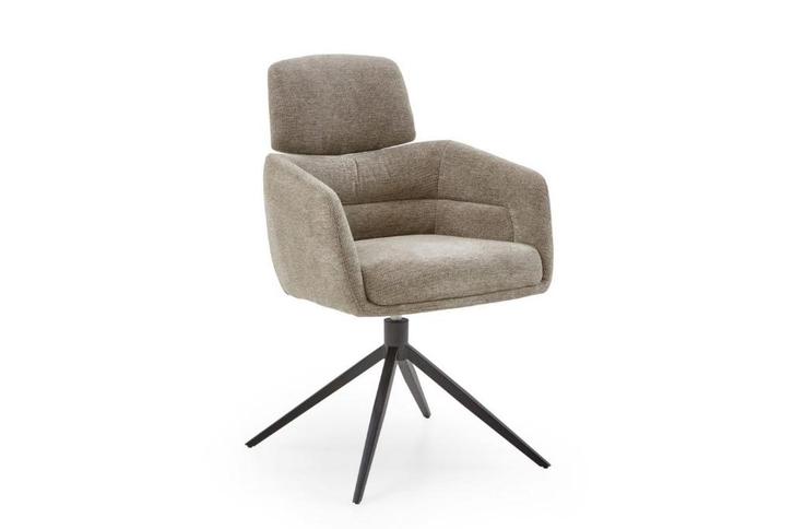 Set van 6 Stoelen Grace in Antraciet, Huis en Inrichting, Stoelen, Nieuw, Vijf, Zes of meer stoelen, Stof, Grijs, Ophalen