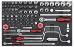 SONIC doppenset 1/4" + 3/8" + 1/2" SFS-M 86-delig (108601), ., Nieuw, Ophalen of Verzenden, .