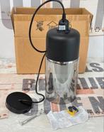 Hanglamp E27 Zwart SMOKE Hang-lamp Glas 30CM lang Nieuw, 50 tot 75 cm, Nieuw, Ophalen of Verzenden, H