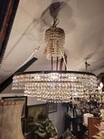 Vintage plafondlamp  kristallen pegels foto1 t/m 4, Huis en Inrichting, Lampen | Kroonluchters, Ophalen, Heikant 21 Kaatsheuvel