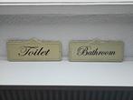 Set bordjes Toilet & Bathroom, Ophalen of Verzenden, Zo goed als nieuw