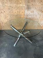 Design eettafel eichholtz glas, Ophalen, Gebruikt, Rond, Glas