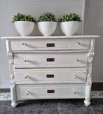 Whitewash geverfde grenen ladekast, Huis en Inrichting, Kasten | Ladekasten, Ophalen, Gebruikt, 50 tot 100 cm, 3 of 4 laden