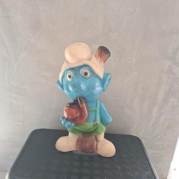 Smurf met pijp 29cm hoog uit de jaren 60 beschikbaar voor biedingen