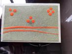 Vintage / retro deurgreep voordeur handvat grijs oranje, Antiek en Kunst, Curiosa en Brocante, Ophalen of Verzenden