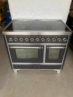 Boretti keramisch fornuis 100 cm breed antraciet, Ophalen, Gebruikt, 60 cm of meer, Keramisch