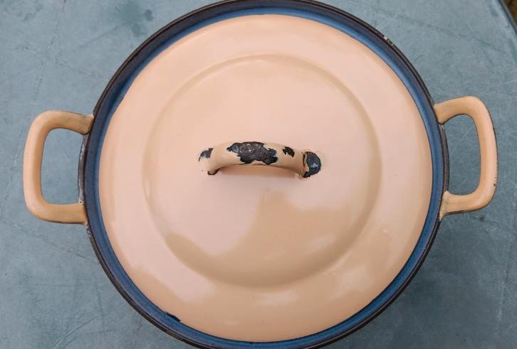 Vintage Fe Belgium gietijzeren broodbak pan (G232), Huis en Inrichting, Keuken | Potten en Pannen, Gebruikt, Koekenpan of Braadpan