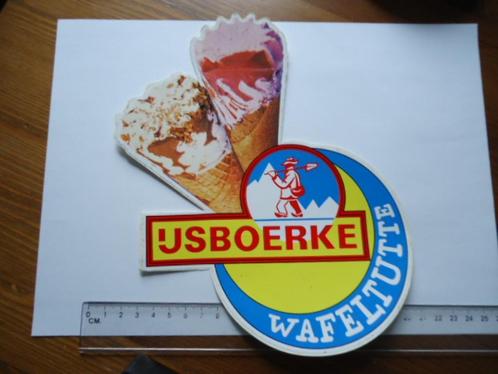 sticker IJSBOERKE IJS belgie wielrennen retro cornetto tutte, Verzamelen, Stickers, Verzenden