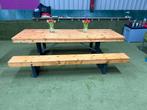 Picknicktafel met botenlak - Niet inklapbaar!, Ophalen, Gebruikt, Rechthoekig, Hout