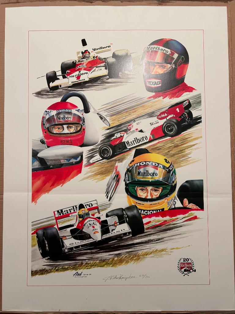 Formule 1 Marlboro zeefdruk, limited edition 550/850, Ophalen of Verzenden
