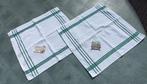 2 Vintage katoen theedoek wafeldoek keukendoek 46x46 cm (N48, Huis en Inrichting, Keuken | Textiel, Ophalen of Verzenden, Nieuw