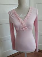 Mooi shirt met kralenhals, MADONNA    maat S, Verzenden, Zo goed als nieuw, Lange mouw, Roze