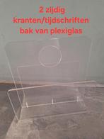 Kranten / tijdschriften bak van plexiglas, Ophalen of Verzenden