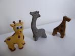 3 kleine giraffen divers van aardewerk (3), Ophalen of Verzenden, Zo goed als nieuw, Wild dier, Beeldje of Figuurtje