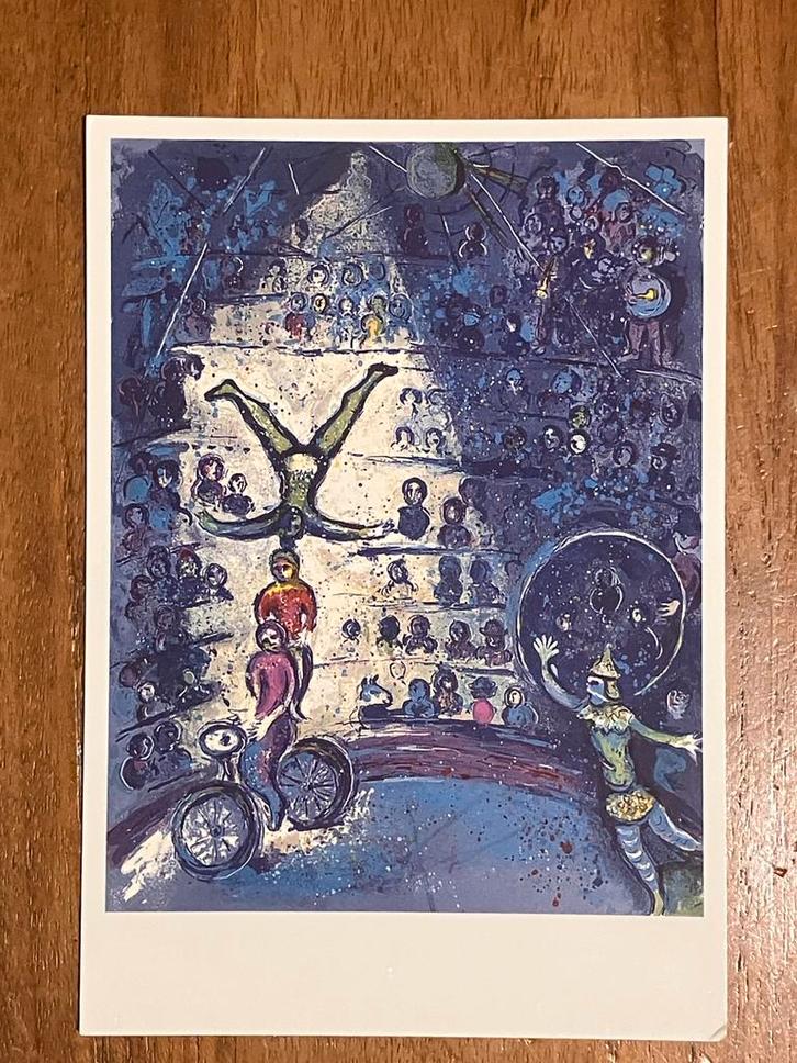 Marc Chagall - Le Cirque - 1967, Verzamelen, Ansichtkaarten | Themakaarten, Ongelopen, 1980 tot heden, Sport en Spel, Ophalen of Verzenden
