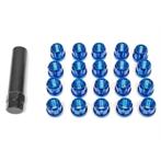 Muteki Open end short Blauw wielmoeren set M12 x 1.5, Ophalen of Verzenden